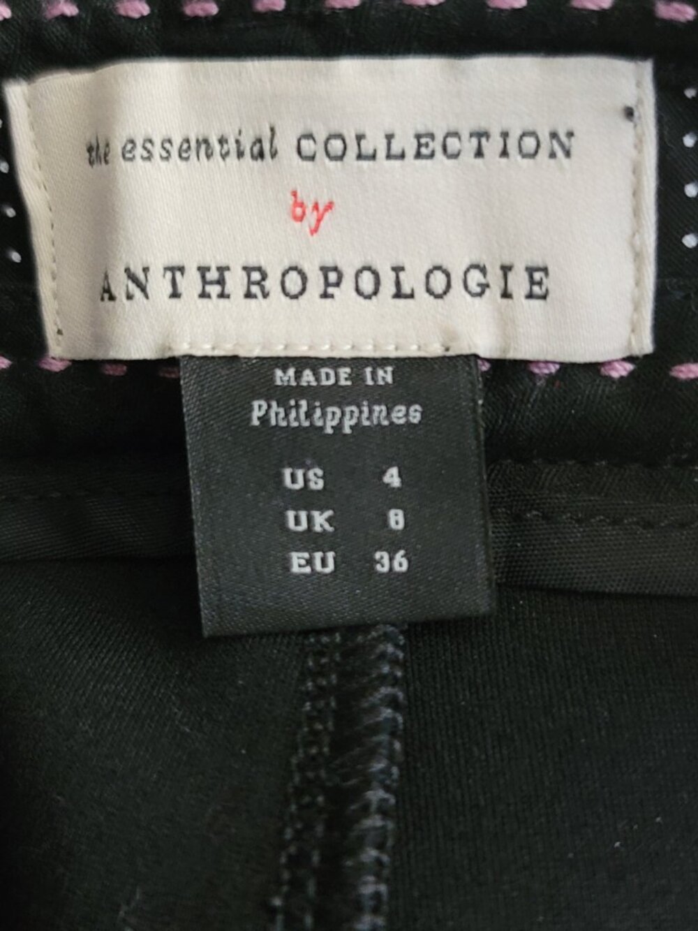 Anthropologie Essential Trouser Pants Black Tulip Hem Slim Ankle Size 4 - Picture 11 of 11